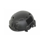 Replica of base jump helmet with rails - black